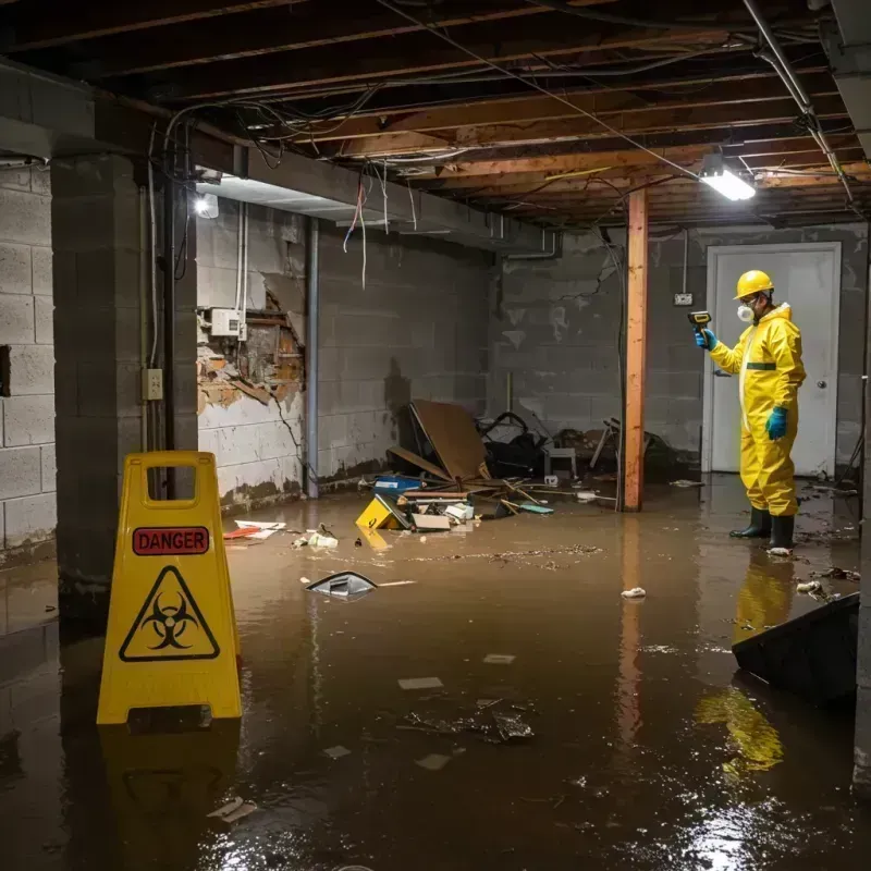 Flooded Basement Electrical Hazard in Lockport Heights, LA Property